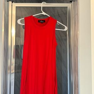 Red lulus maxi dress with pockets